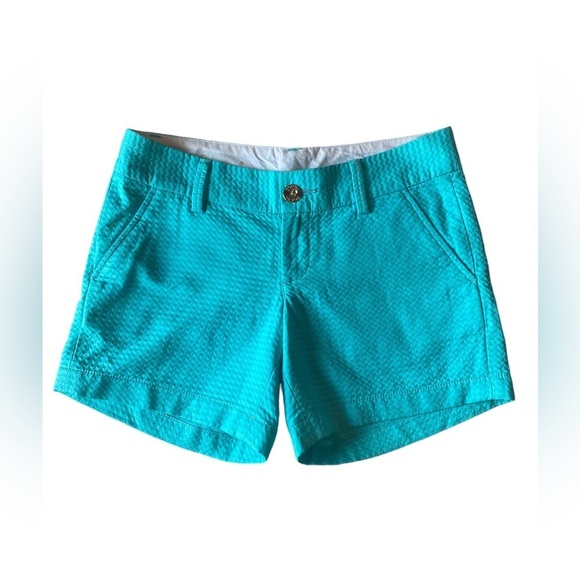 LILLY PULITZER 100% Cotton Blue 5” Callahan Shorts, Size 00 - Picture 7 of 9